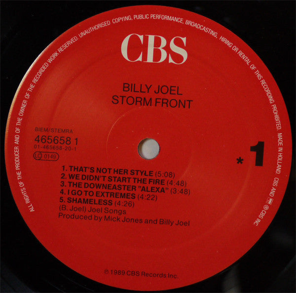 Billy Joel : Storm Front (LP, Album)