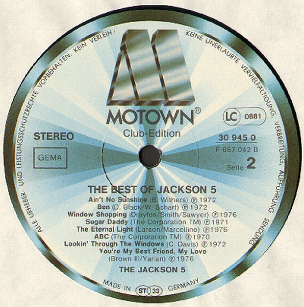 The Jackson Five* : The Best Of Jackson Five (LP, Comp, Club)
