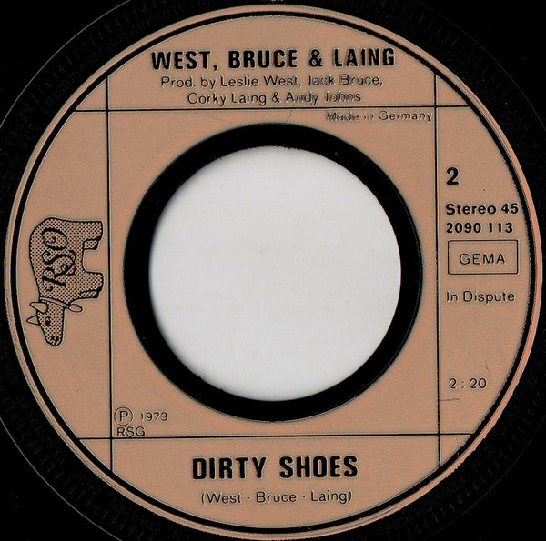 West, Bruce & Laing : Backfire (7", Single)