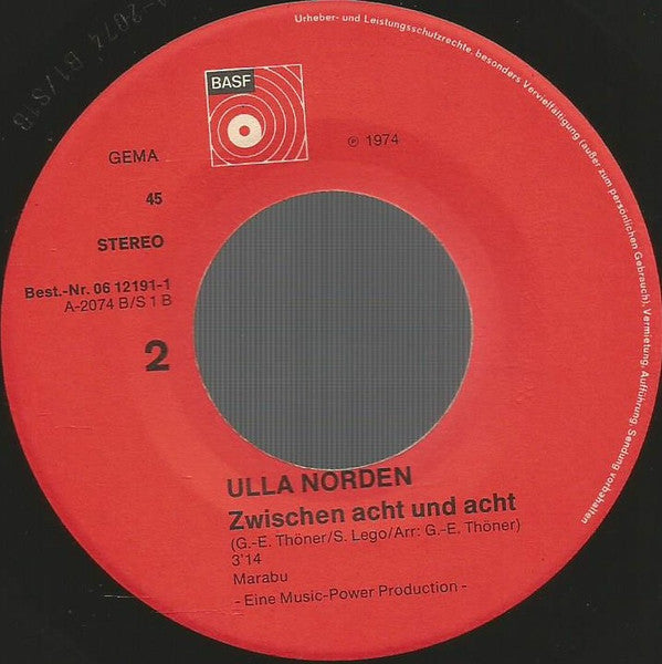 Ulla Norden : Hoch Drob'n Auf Dem Berg (7", Single)