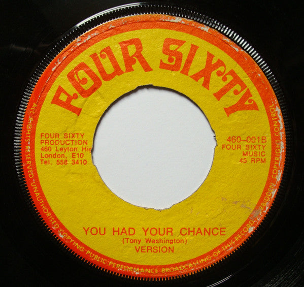 Joy Mack : You Had Your Chance (7", Single)