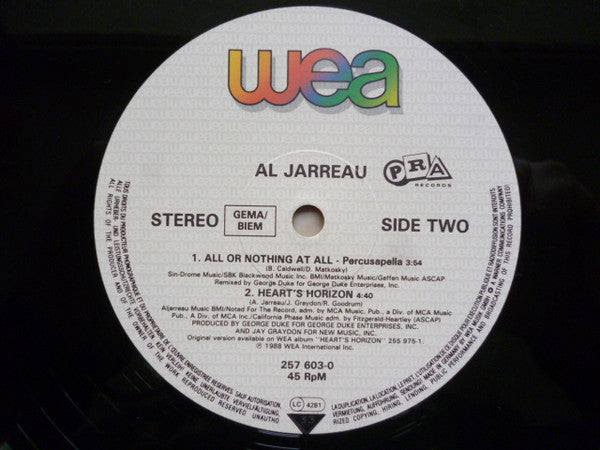 Al Jarreau : All Or Nothing At All (12")