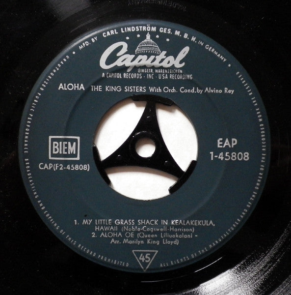 The King Sisters : Aloha (7", EP)