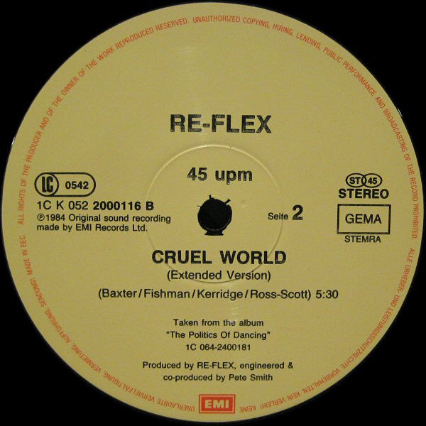 Re-Flex (2) : The Politics Of Dancing (Extended Mix) (12", Maxi)