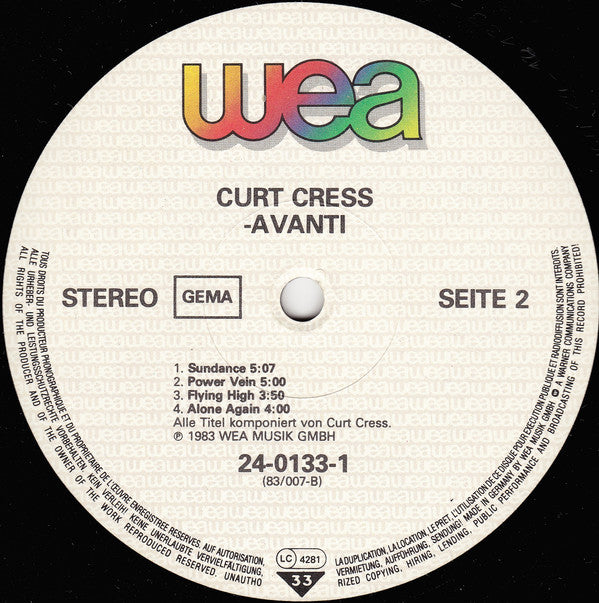 Curt Cress : Avanti (LP, Album)