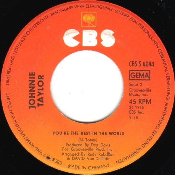 Johnnie Taylor : Disco Lady (7", Single)