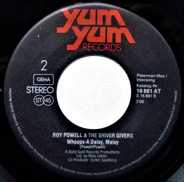 Roy Powell And The Shiver Givers* : Twistin' With Jerry Lee Lewis / Whoops-A Daisy, Maisy (7", Single)