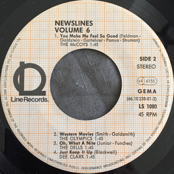 Various : Newslines Volume 6 (7", EP, Promo, Smplr)