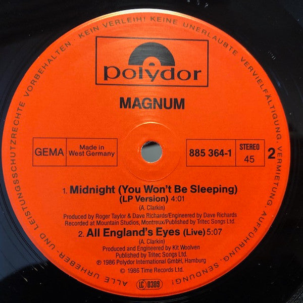 Magnum (3) : Midnight (You Won't Be Sleeping) Remix (12", Maxi)