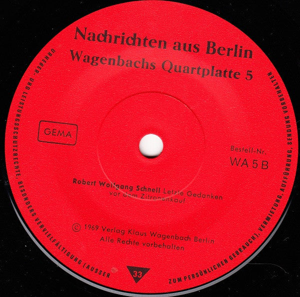 Various : Nachrichten Aus Berlin (7", EP)