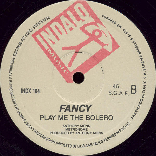 Fancy : Bolero (Hold Me In Your Arms Again) (12", Maxi)