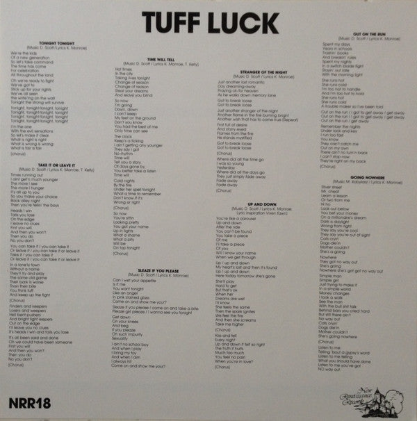 Tuff Luck : Tuff Luck (LP, Album)