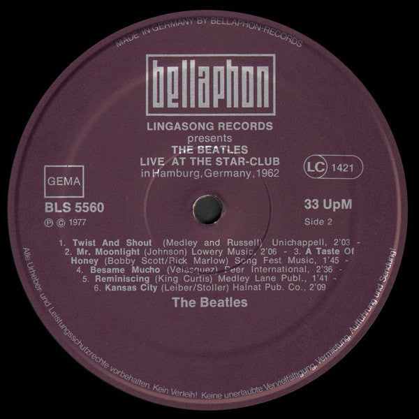 The Beatles : Live! At The Star-Club In Hamburg, Germany; 1962 (2xLP, Album, Mono)