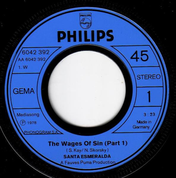 Santa Esmeralda : Beauty - The Wages Of Sin (7", Single)