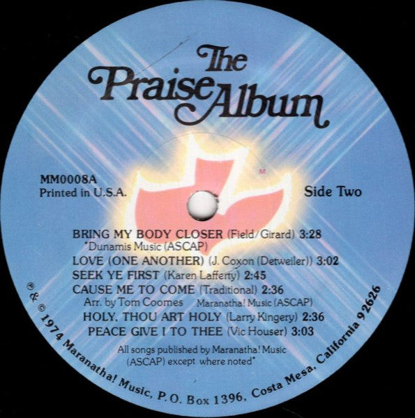 The Maranatha Singers : The Praise Album (LP, Album, RE)