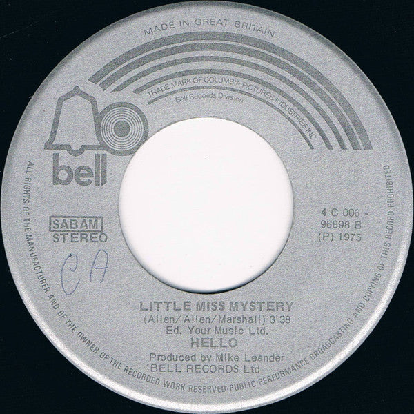 Hello : New York Groove (7", Single)