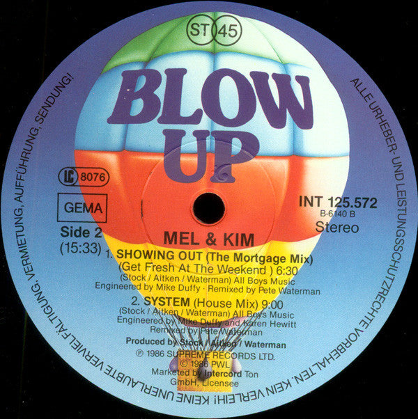 Mel & Kim : Showing Out (12", Maxi)