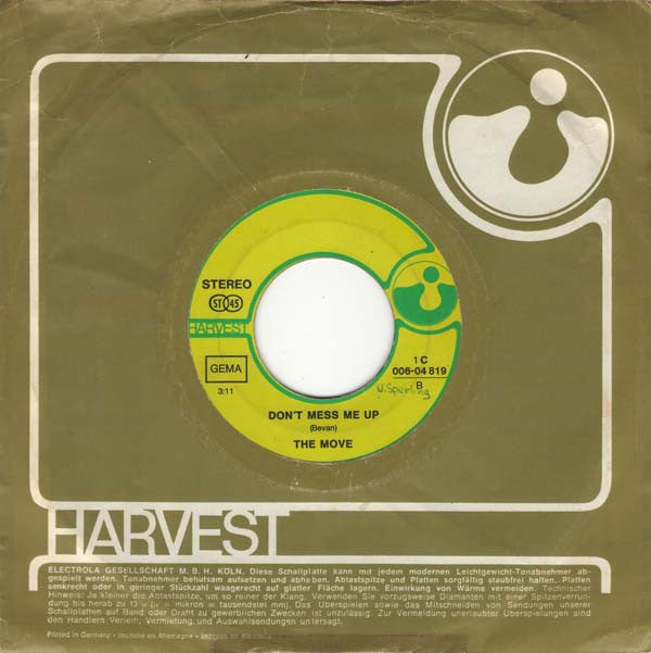 The Move : Tonight (7", Single)