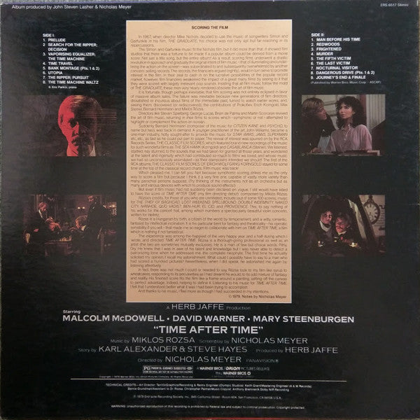 Miklós Rózsa : Time After Time (Original Motion Picture Score) (LP)