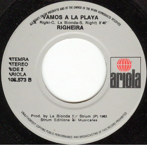Righeira : Vamos A La Playa (7", Single)