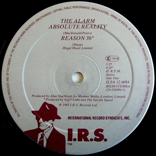 The Alarm : Absolute Reality (12", Maxi)