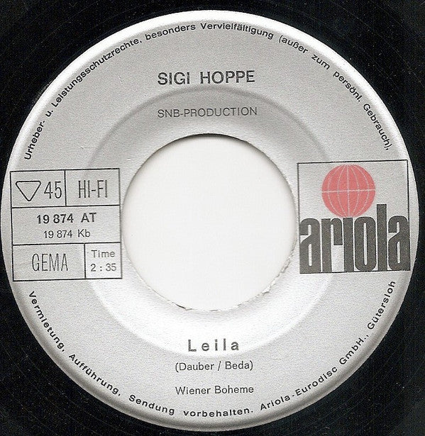 Sigi Hoppe : Wasser Ist Zum Waschen Da (7", Single)