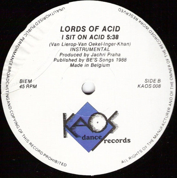 Lords Of Acid : I Sit On Acid (12", Unc)