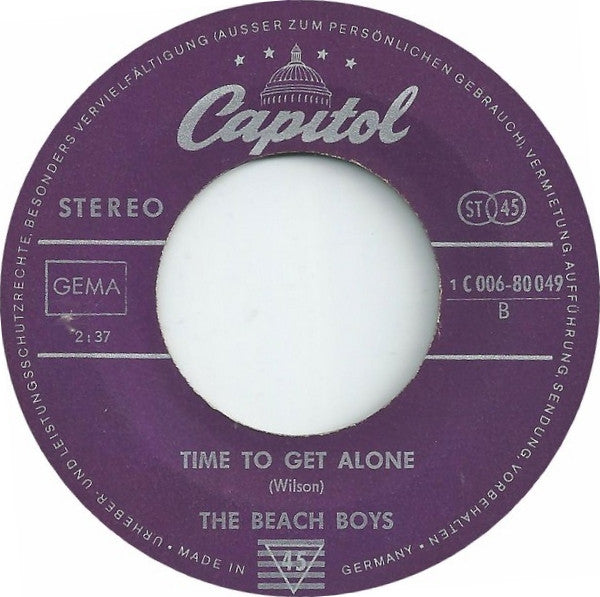 The Beach Boys : Cotton Fields / Time To Get Alone (7", Single)