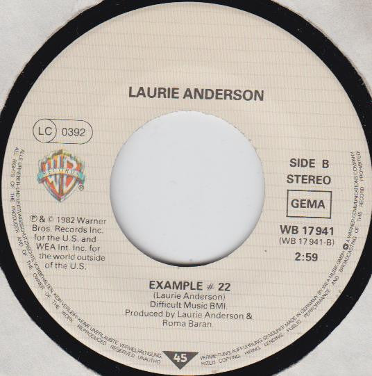 Laurie Anderson : Big Science (7", Single)
