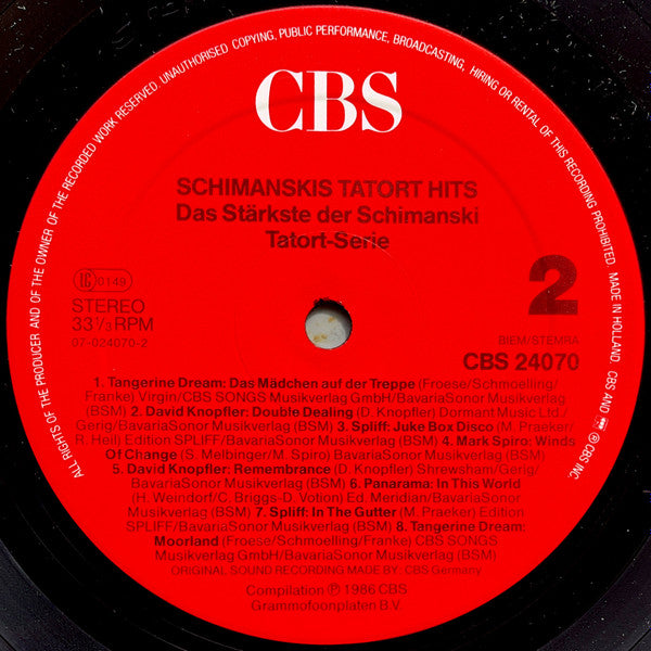 Various : Schimanskis Tatort Hits (LP, Comp)