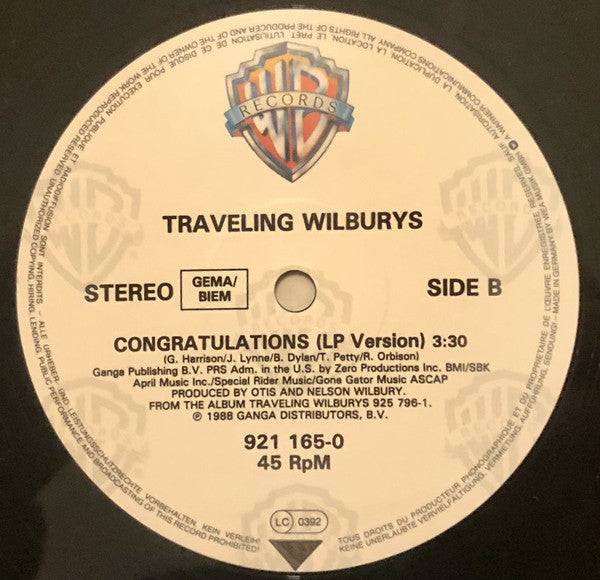 Traveling Wilburys : End Of The Line (12")