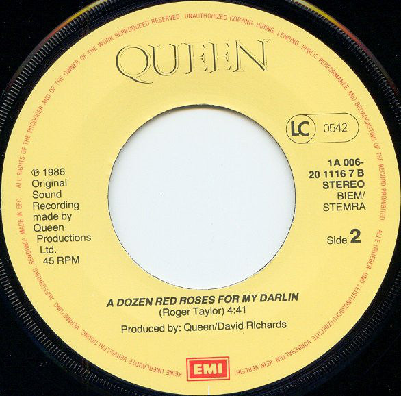 Queen : A Kind Of Magic (7", Single)