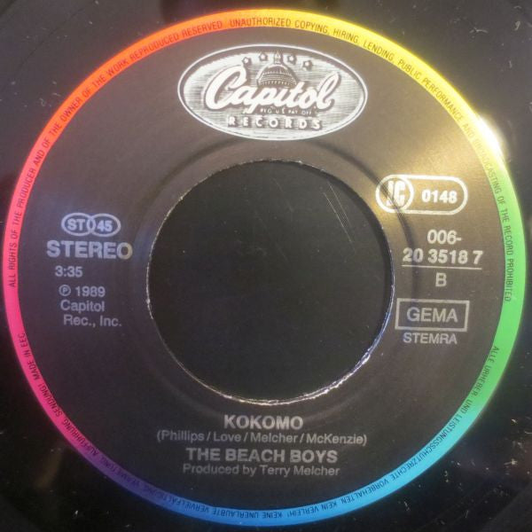 The Beach Boys : Still Cruisin' (7", Single)