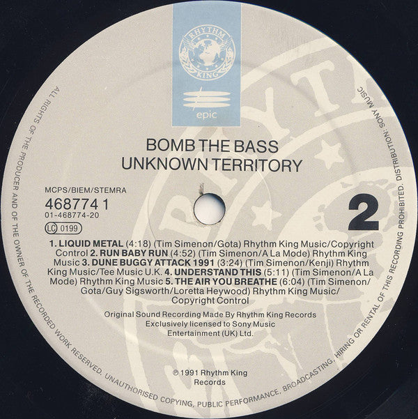 Bomb The Bass : Unknown Territory (LP, Album)