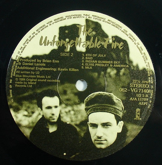 U2 : The Unforgettable Fire (LP, Album)