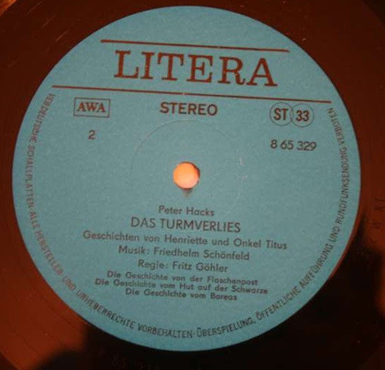 Peter Hacks : Das Turmverlies (LP)