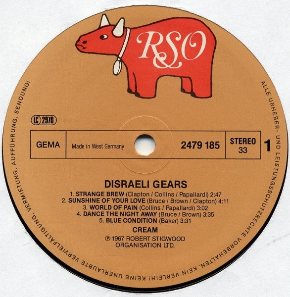 Cream (2) : Disraeli Gears (LP, Album, RE)