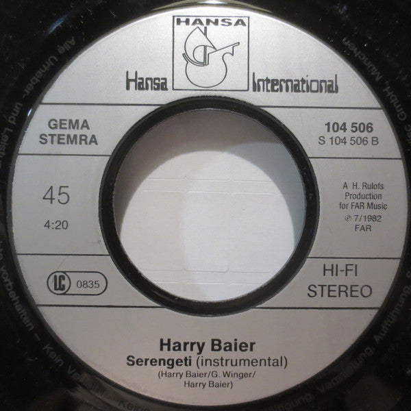 Harry Baier* : Serengeti (7", Single)