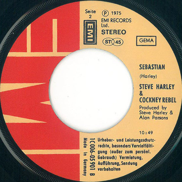 Steve Harley & Cockney Rebel : Mr. Raffles / Sebastian (7", Single)