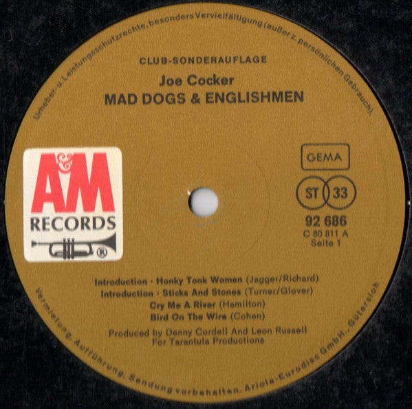 Joe Cocker : Mad Dogs & Englishmen (2xLP, Album, Clu)