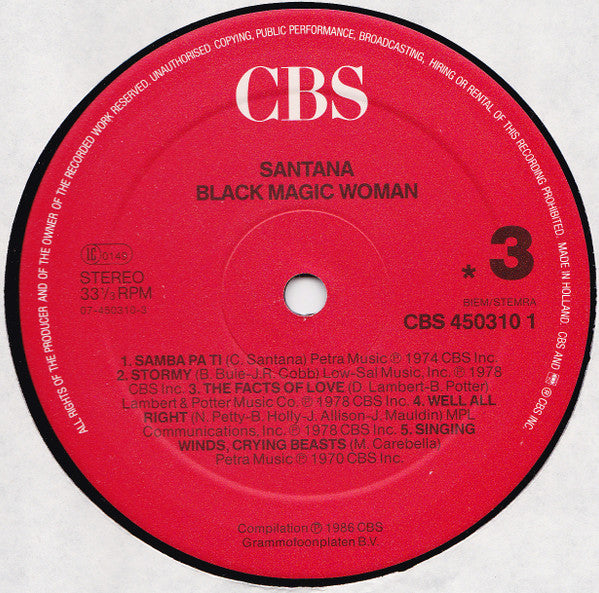 Santana : Black Magic Woman (2xLP, Comp)