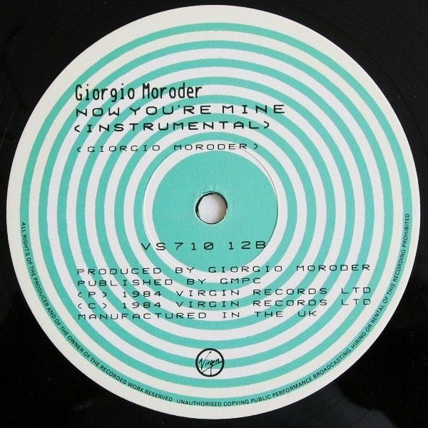 Giorgio Moroder With Helen Terry : Now You're Mine (12", Single)