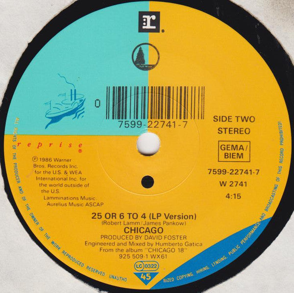 Chicago (2) : What Kind Of Man Would I Be (7", Single)