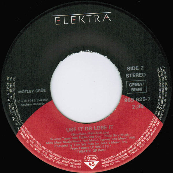 Mötley Crüe : Smokin' In The Boys Room (7", Single)