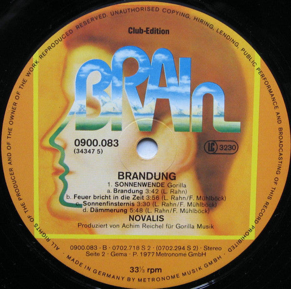 Novalis (3) : Brandung (LP, Album, Club)