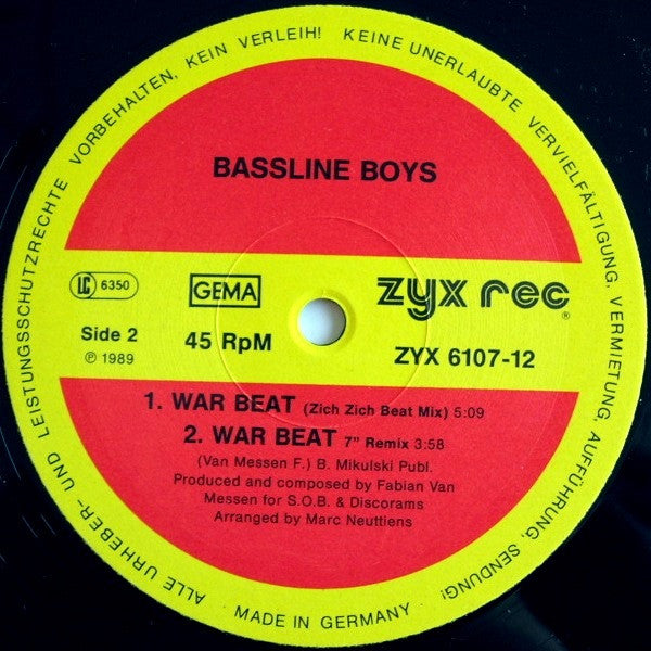 Bassline Boys : Warbeat (12")