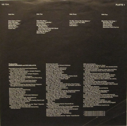 Donna Summer : Live And More (2xLP, Album, Gat)