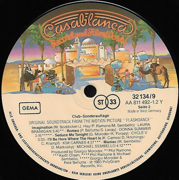 Various : Flashdance (Original Soundtrack From The Motion Picture) (LP, Album, Club)