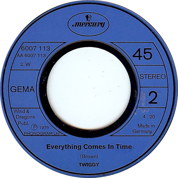 Twiggy (2) : Here I Go Again (7", Single)