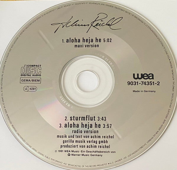 Achim Reichel : Aloha Heja He (CD, Maxi)